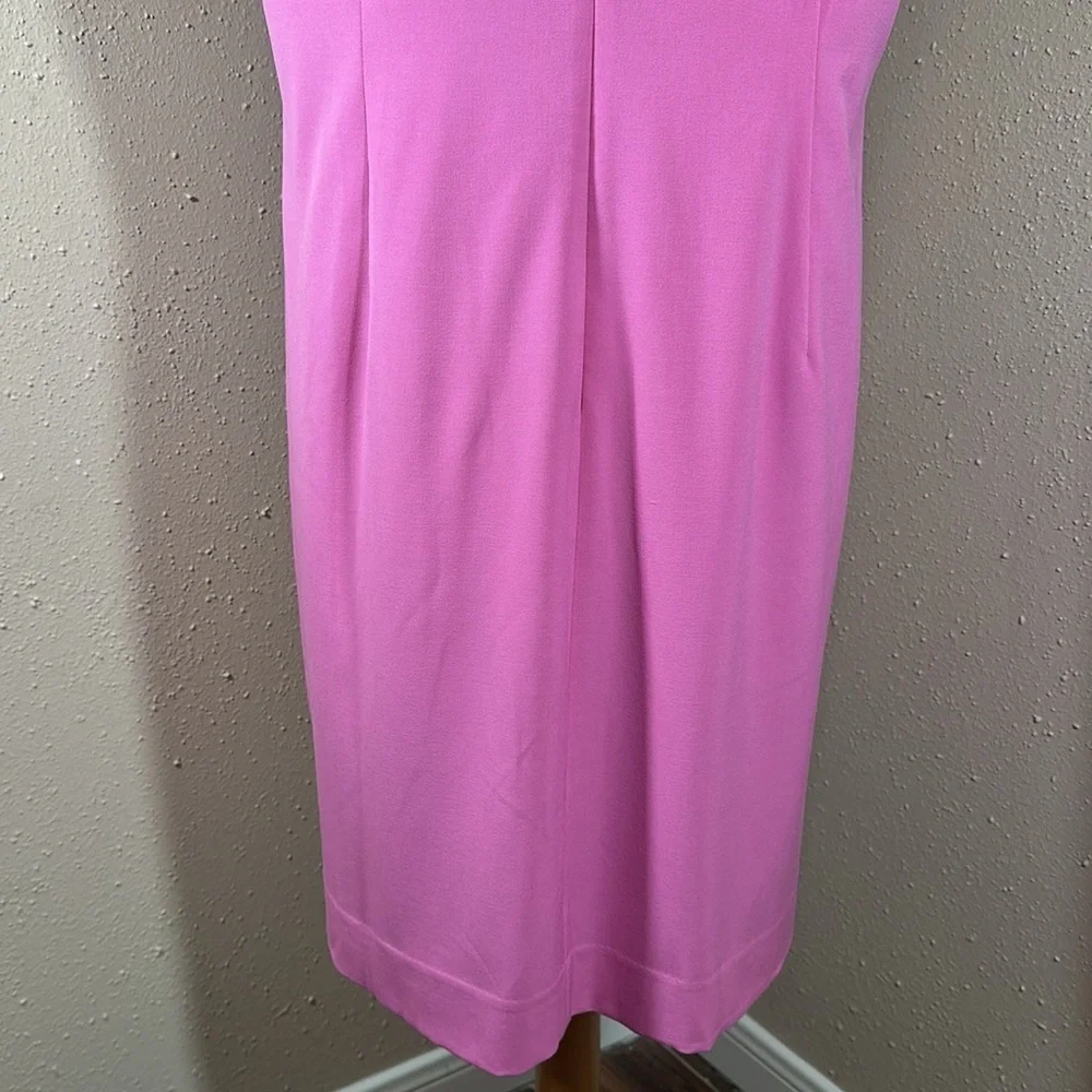 J. Crew Ruffleneck Suiting Bubblegum Pink Dress Women’s size 16 NEW - Picture 8 of 16